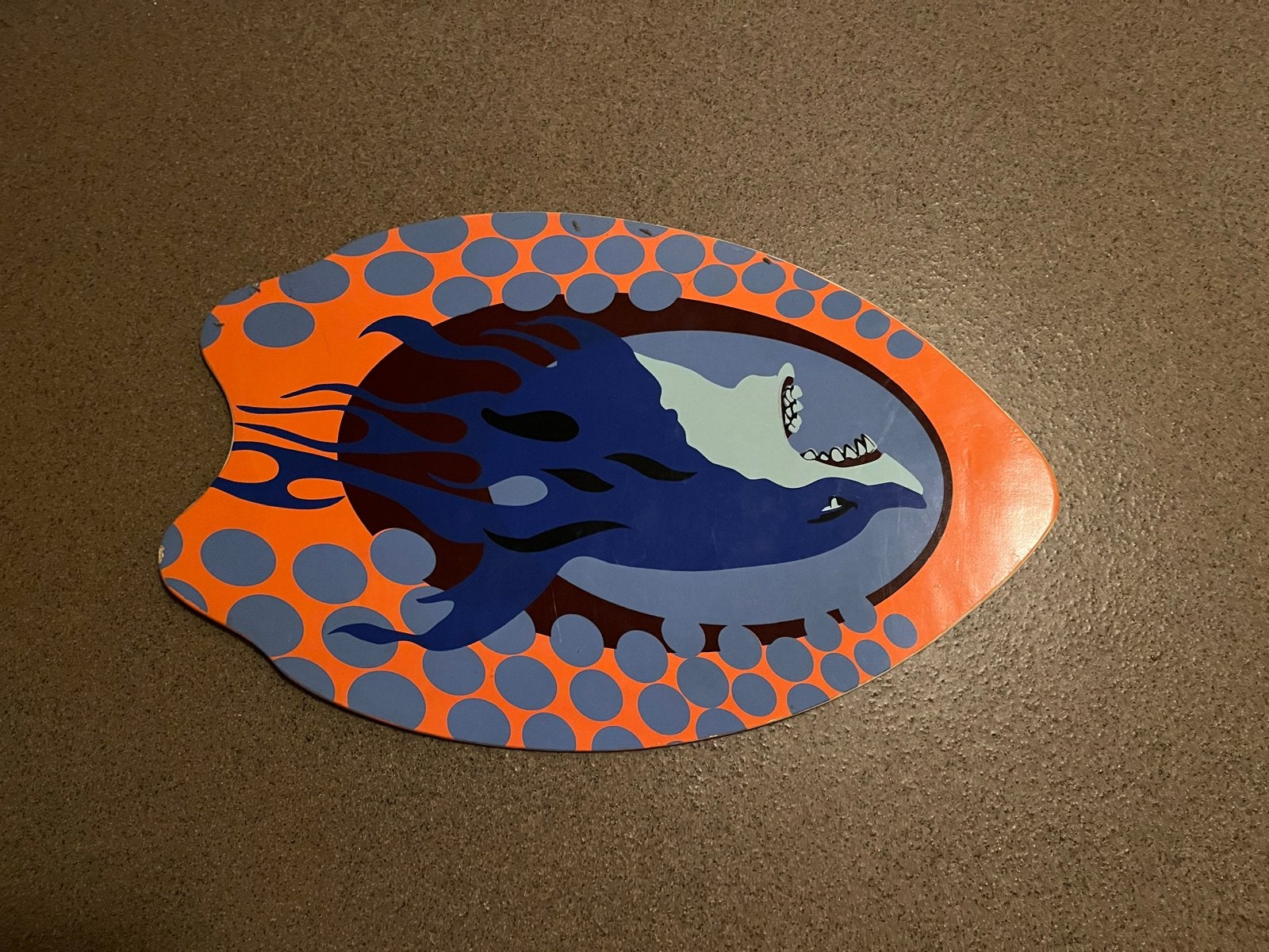 Bodyboard / Buikplank met haaienprint, Watersport en Boten, Ophalen of Verzenden, Gebruikt, Overige typen