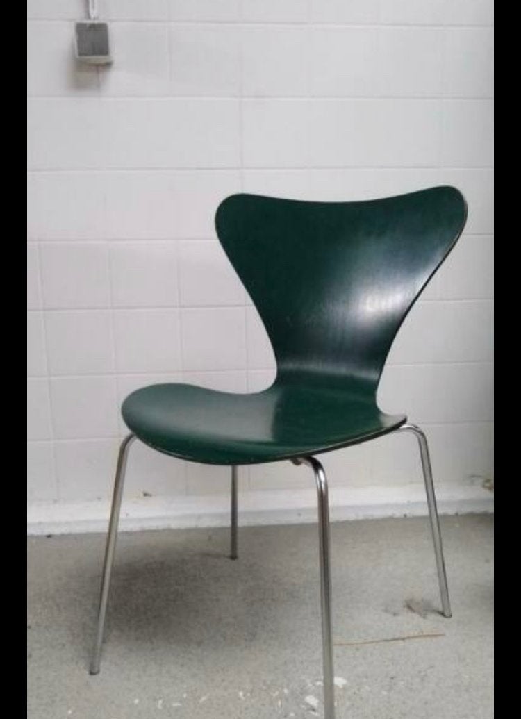 Fritz hansen design stoel blauw en groen, Ophalen of Verzenden, Zo goed als nieuw, Blauw, Eén