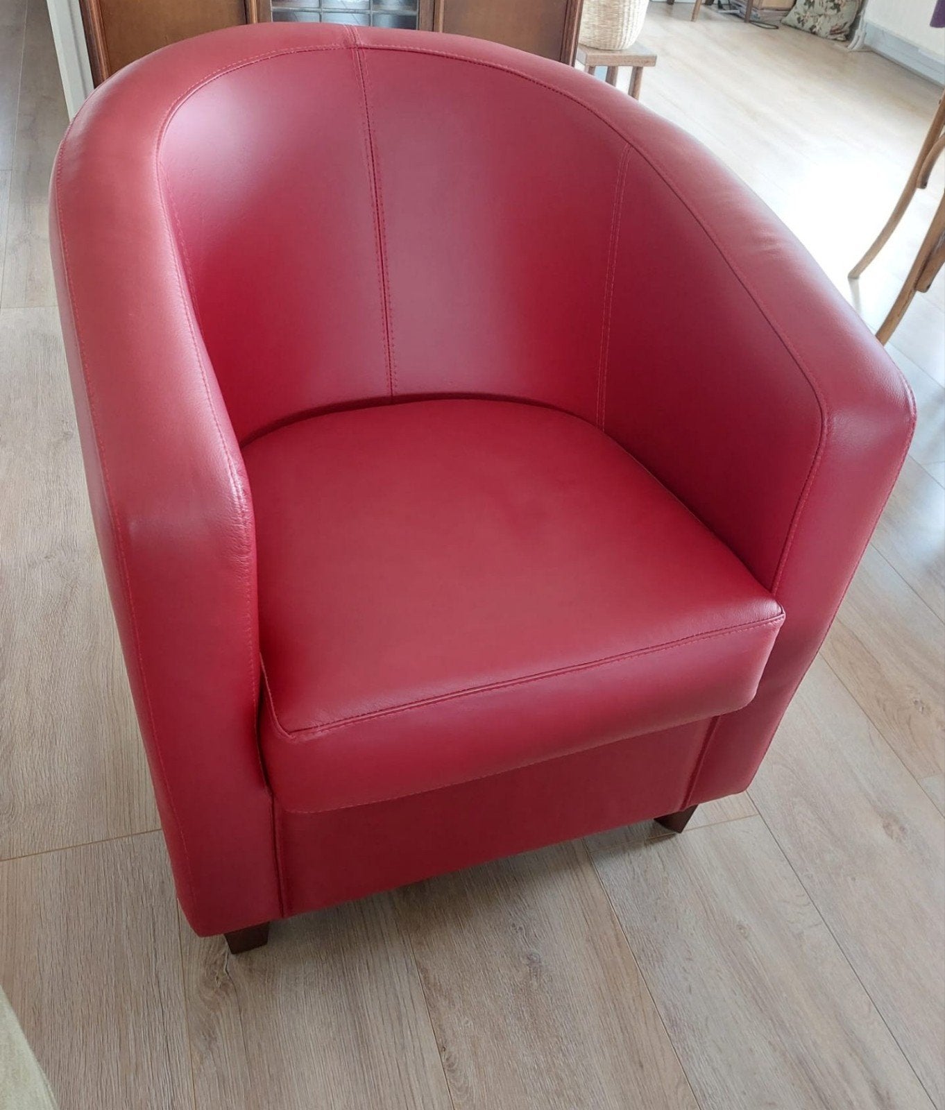 Mooie leren stoel, Ophalen of Verzenden, 50 tot 75 cm