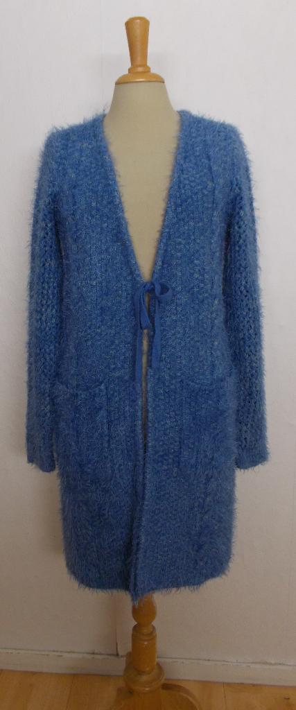 Leuk zacht en warm lang blauw vest van Didi! L, Verzenden, Zo goed als nieuw, Maat 42/44 (L), Blauw