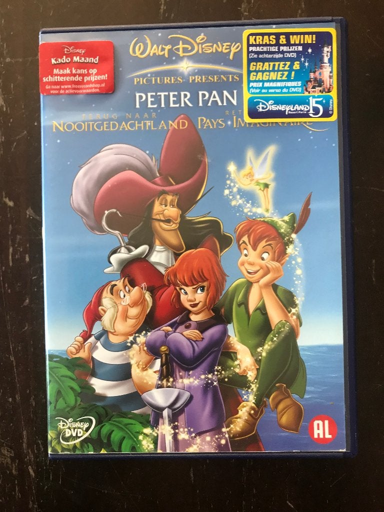 Walt Disney Peter Pan 2 terug naar Nooitgedachtland DVD, Cd's en Dvd's, Europees, Tekenfilm, Alle leeftijden, Ophalen of Verzenden