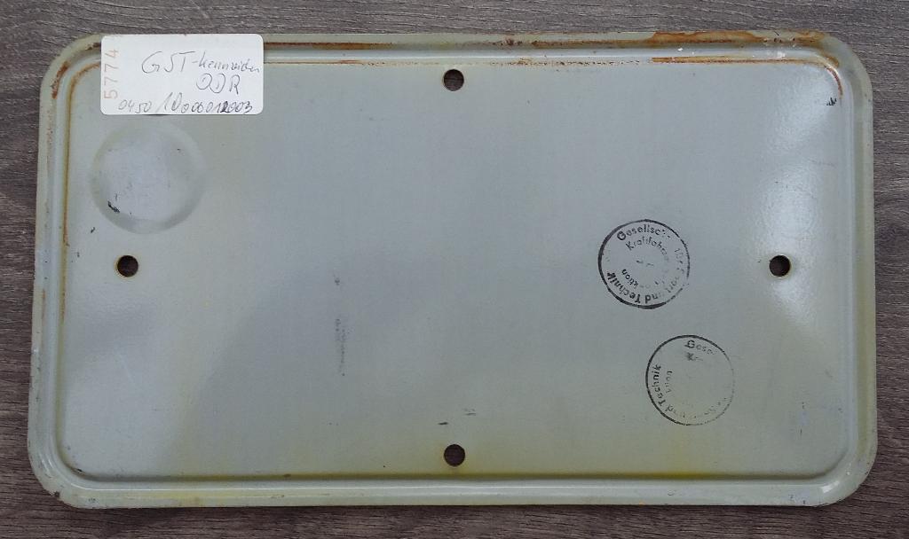 Jaren 60 -70 Oost Duitsland DDR Nummerbord Auto Bord TRABANT, Verzamelen, Ophalen of Verzenden, Gebruikt, Auto's