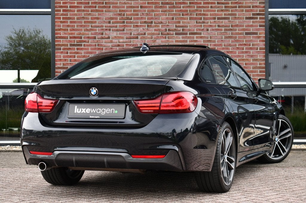 BMW 4 Serie Gran Coupé 418i M-Sport El-Dak HUD HiFi Camera, Auto's, BMW, Automaat, 12 maanden, Gebruikt, Zwart