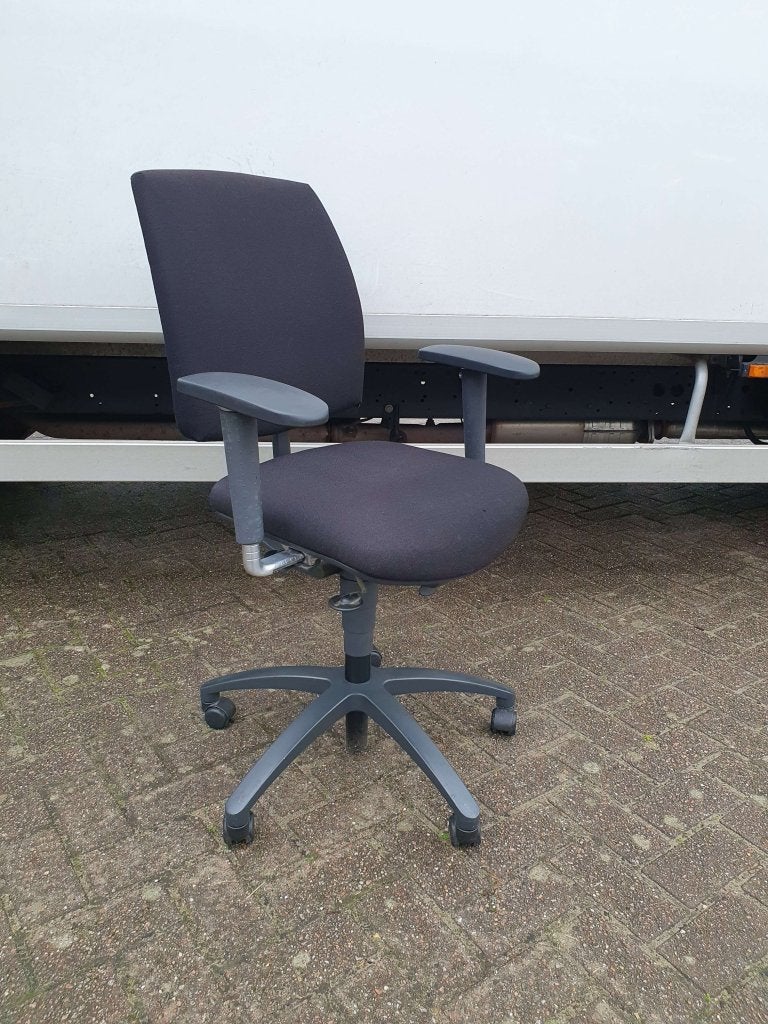 Drabert Entrada ergonomische bureaustoel (nieuwe stof zwart), Postbus, Zwart, Ophalen of Verzenden, Zo goed als nieuw