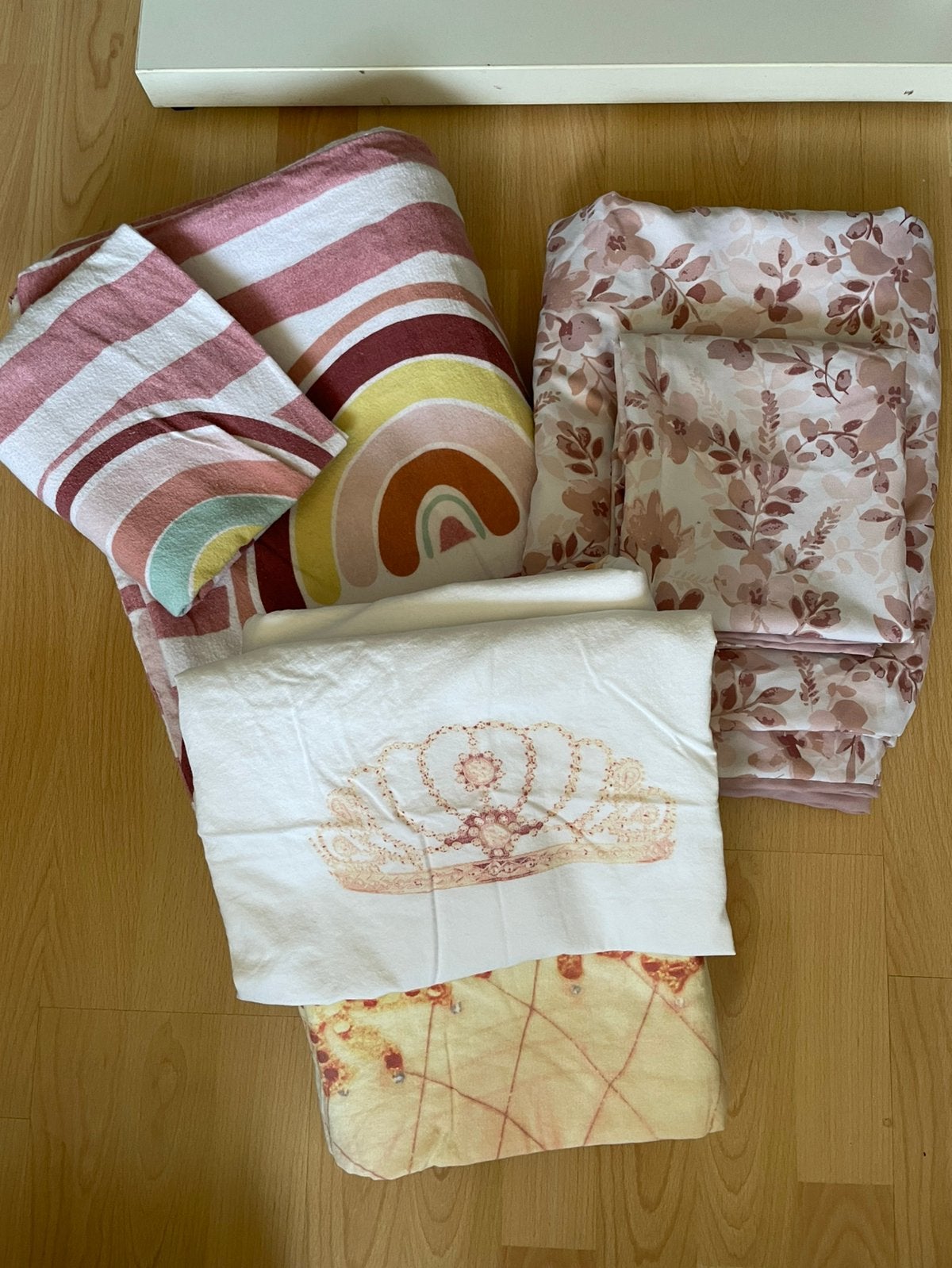 3 x 1 persoons dekbedovertrek, Kinderen en Baby's, Meisje, Ophalen of Verzenden, Zo goed als nieuw, Dekbedovertrek