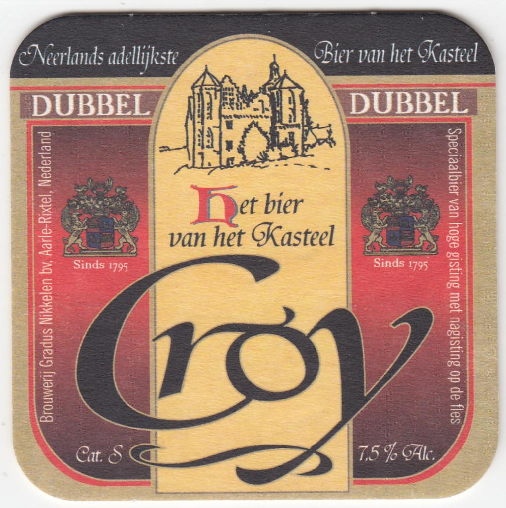 1 CROY BIERVILTJE, Ophalen of Verzenden, Gebruikt, Viltje(s), Overige merken