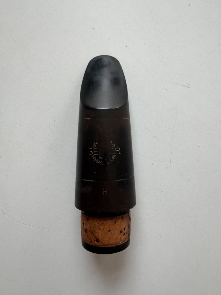 Vintage Henri Selmer H Basklarinet Mondstuk (Eboniet), Muziek en Instrumenten, Ophalen of Verzenden, Gebruikt, Overige materialen
