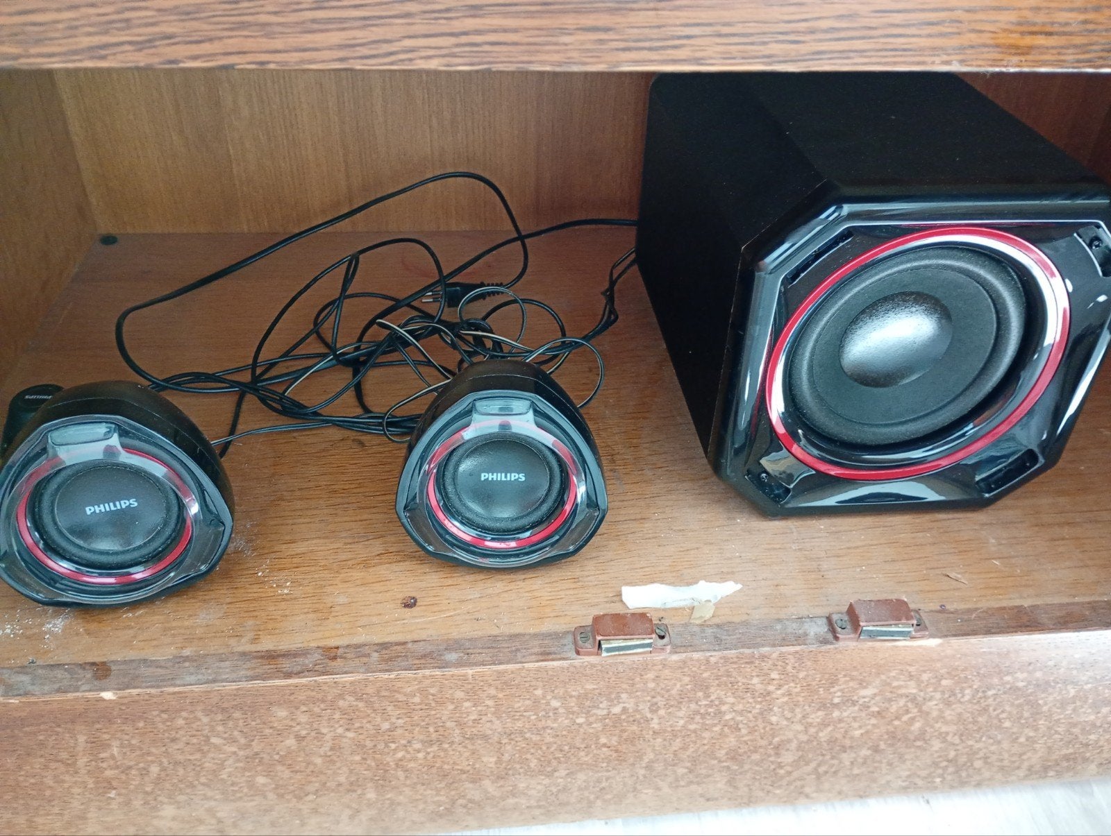 Philips 2.1 Speakerset met Subwoofer - Goed Geluid, Audio, Tv en Foto, Ophalen, Philips, Gebruikt, Speakerset