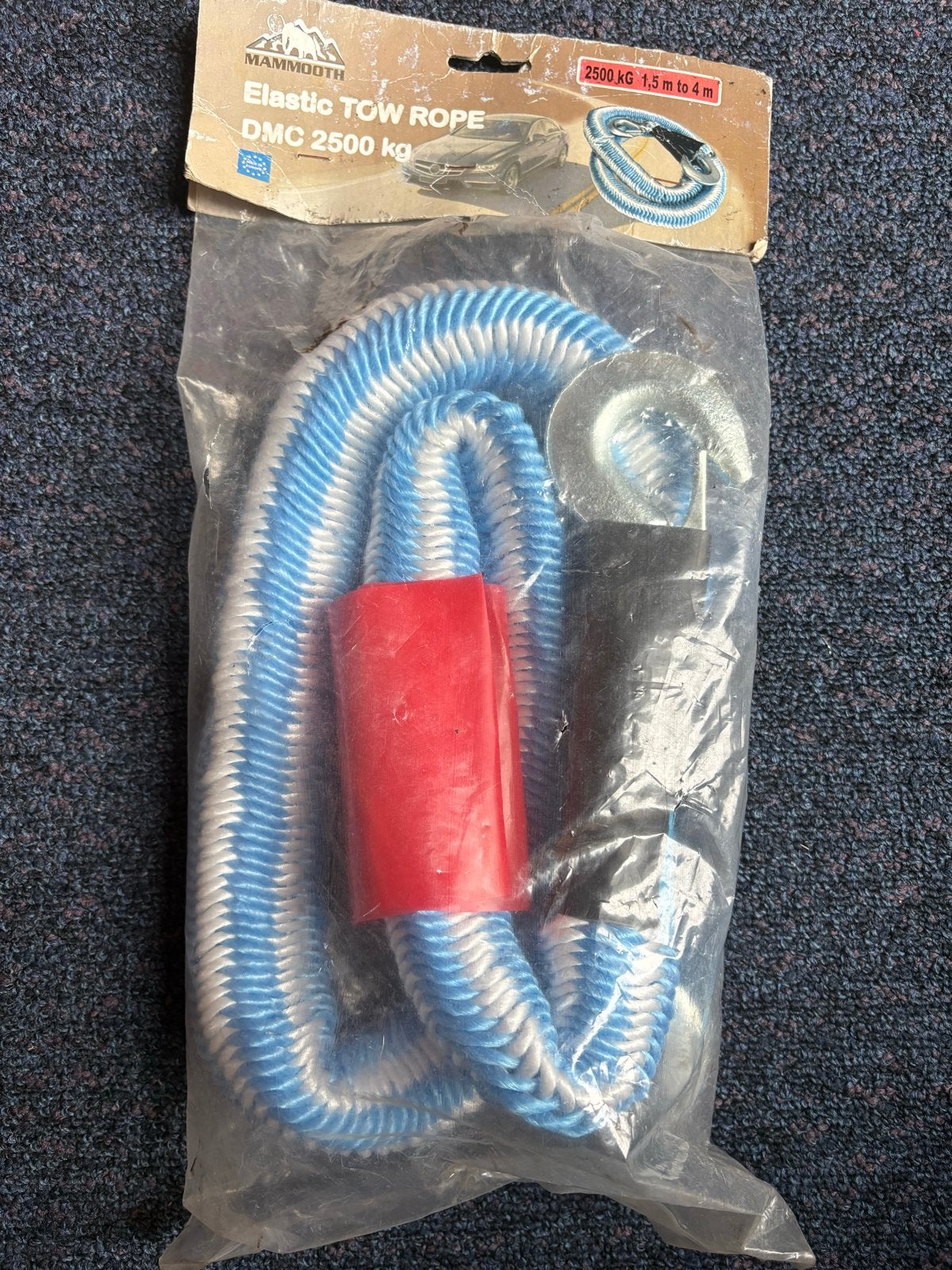 Mammoth Elastische Sleepkabel 2500 kg (1.5m - 4m), Auto diversen, Ophalen of Verzenden, Nieuw