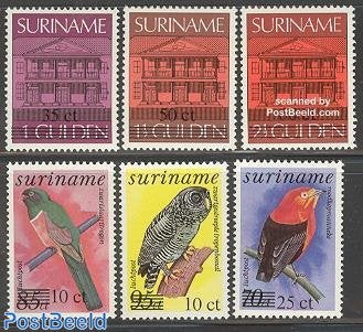 Suriname Republiek 518/523 Vogels en Bank zegels postfris, Verzenden, Postfris
