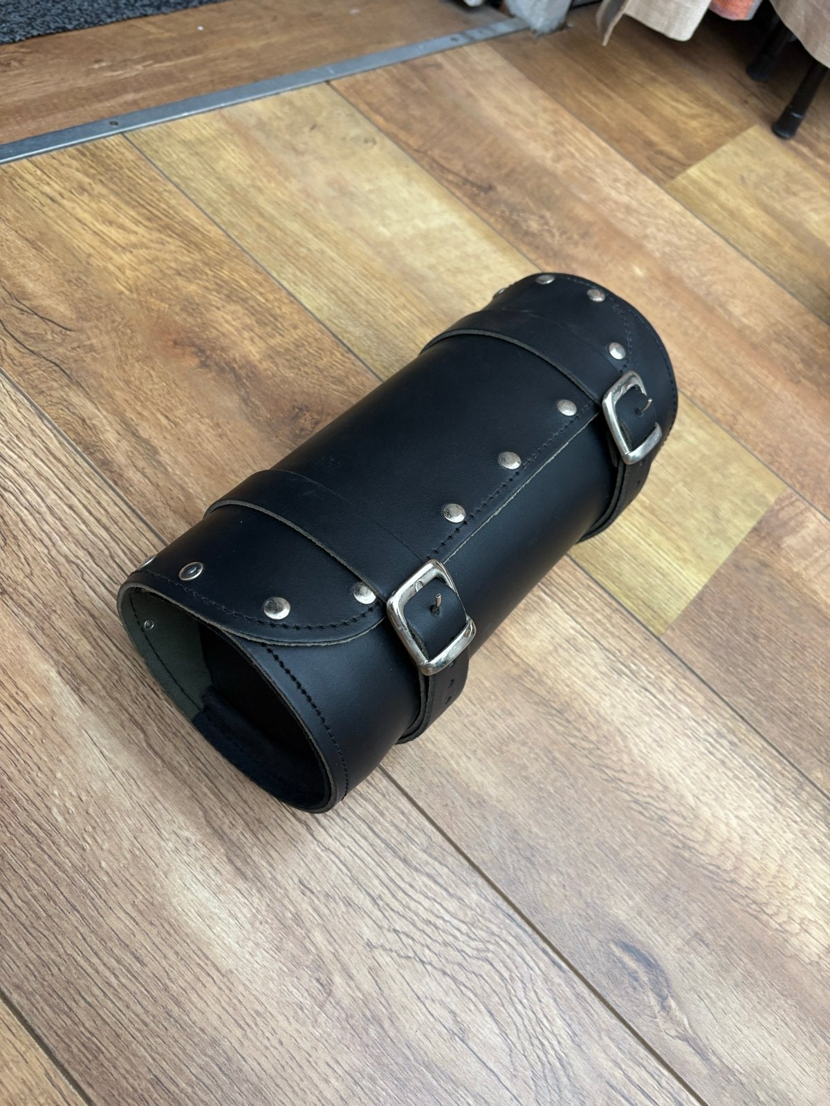 Zwarte Leren Motorroltas, Ophalen of Verzenden, Nieuw