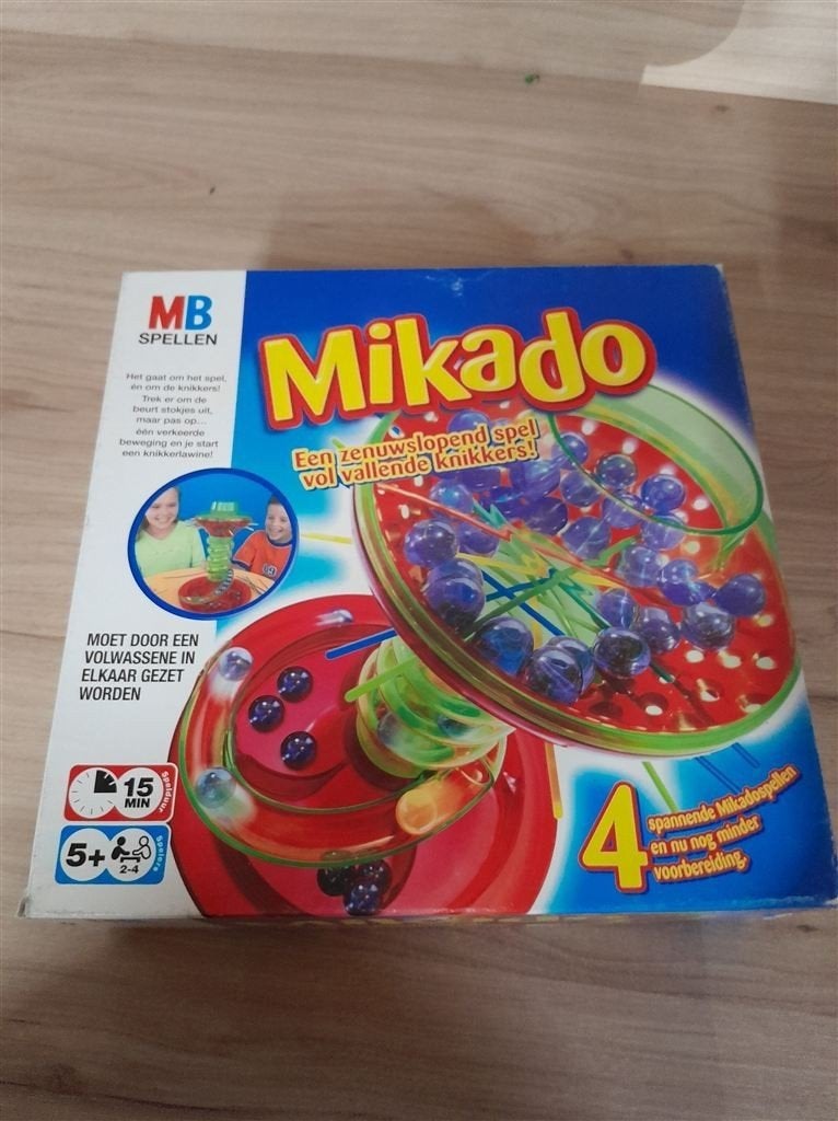 mikado 4 - mikado met knikkers - s4974, Hobby en Vrije tijd, Gezelschapsspellen | Bordspellen, Zo goed als nieuw, Verzenden