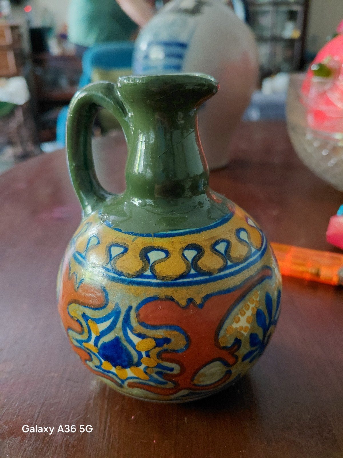 Vintage Rhodian Holland vaasje, handbeschilderd, Antiek en Kunst, Ophalen of Verzenden