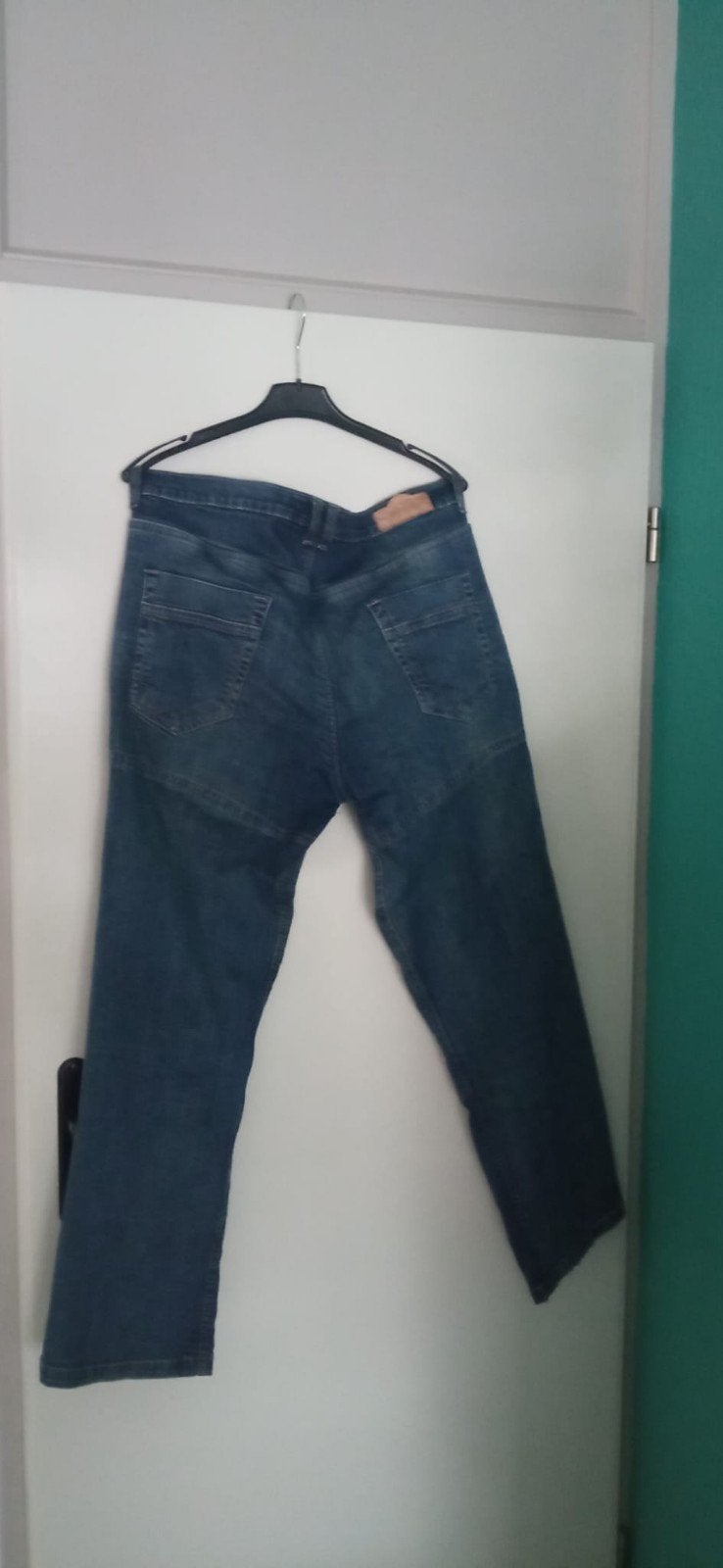 Lockwell motorbroek in blauw jeans., Motoren, Ophalen of Verzenden, Broek | textiel