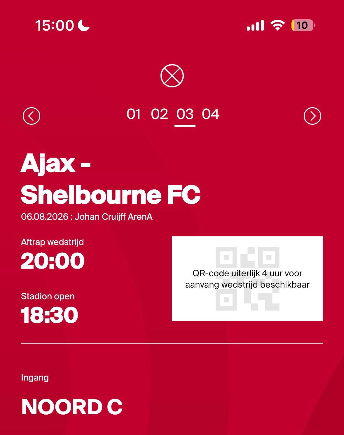 Ajax - Shelbourne FC 2x tickets, Tickets en Kaartjes, Losse kaart, Twee personen, Augustus