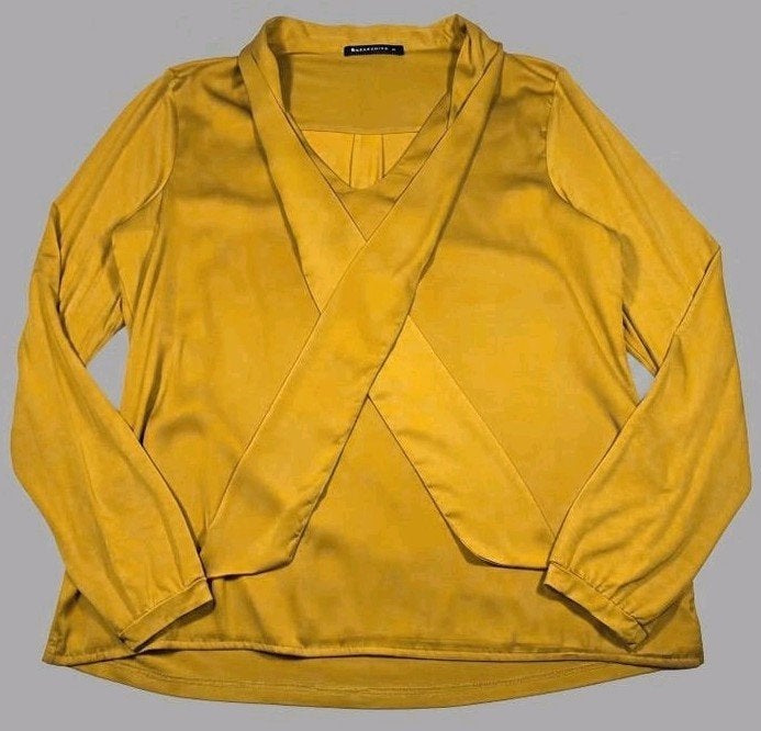 Expresso blouse overslag maat M | okergeel / mosterdgeel top, Kleding | Dames, Maat 38/40 (M), Expresso, Geel, Ophalen of Verzenden
