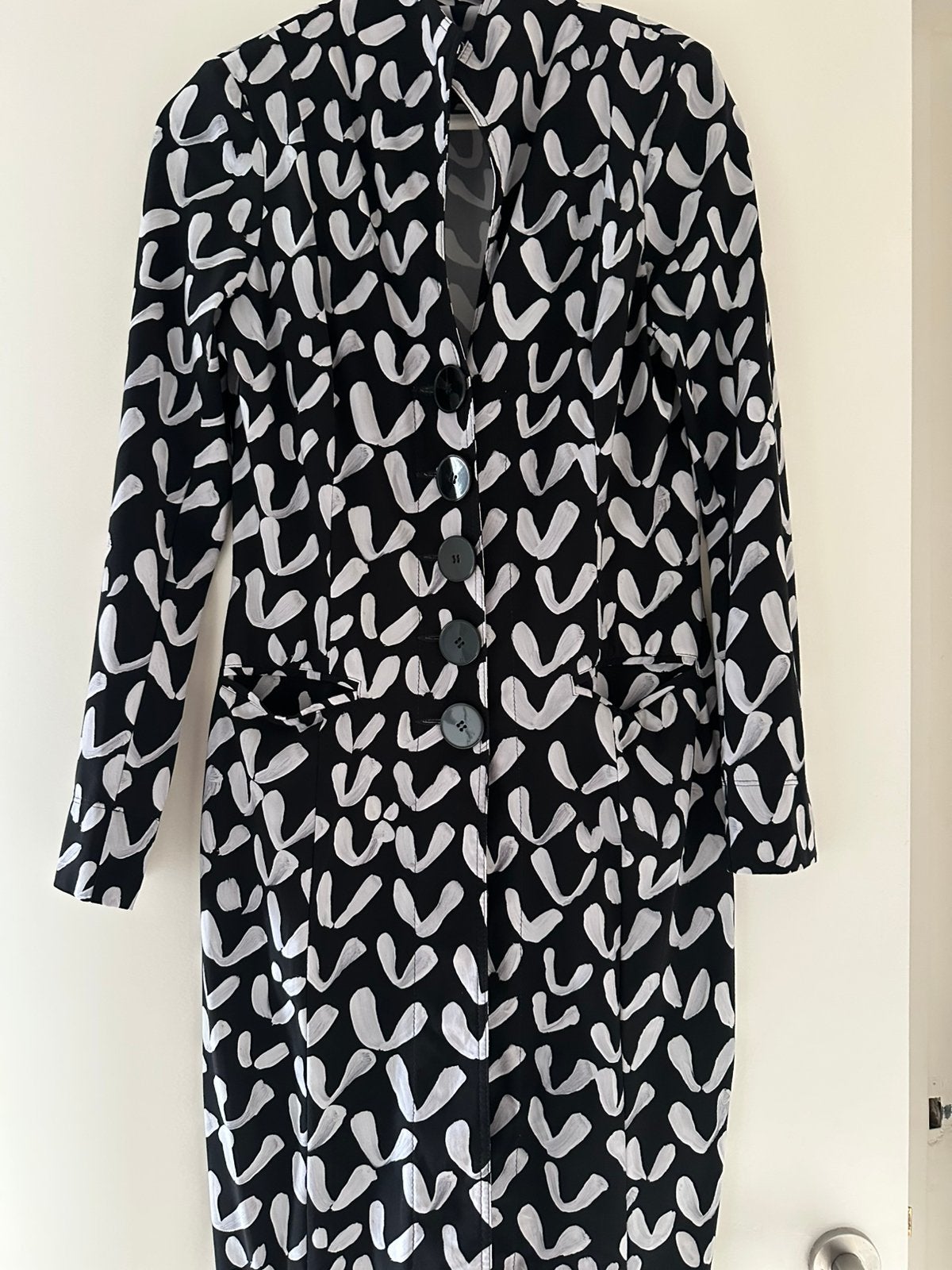 Moq leuke jurk maat 38 travelstof, Kleding | Dames, Maat 38/40 (M), Verzenden, Zwart, Zo goed als nieuw