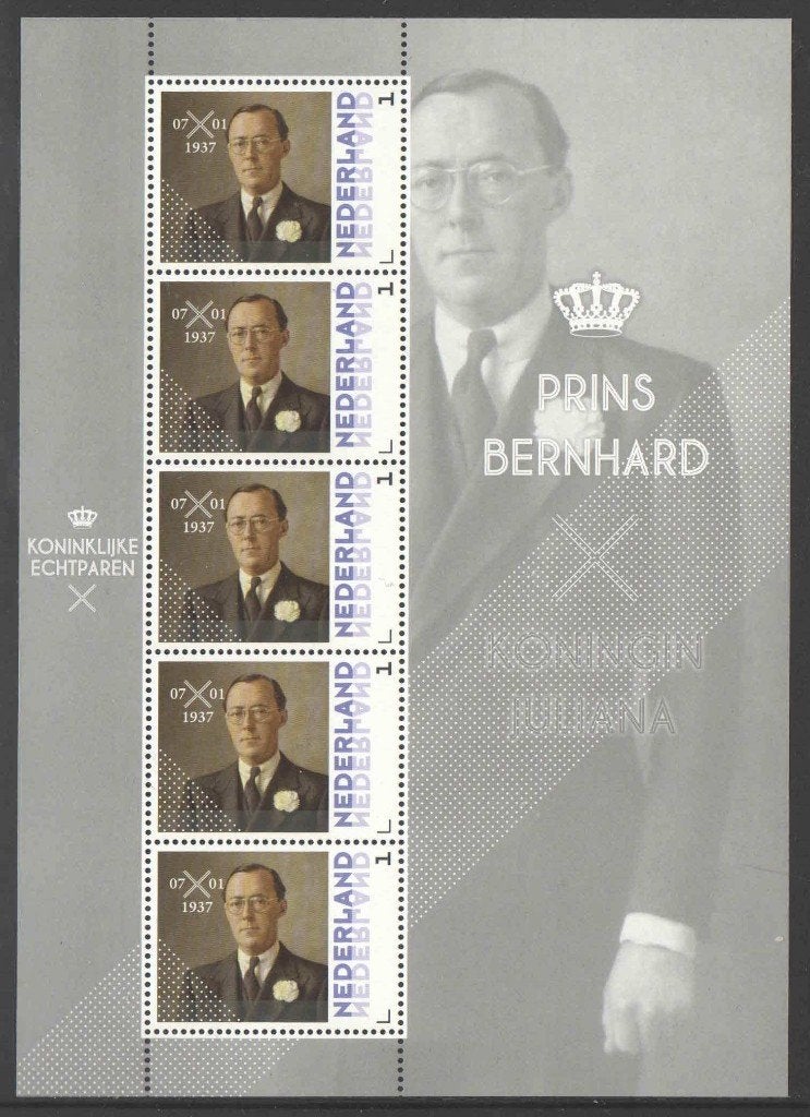 Postzegels Koninklijke Echtparen: Prins Bernhard, Postzegels en Munten, Postzegels | Nederland, Ophalen of Verzenden, Na 1940
