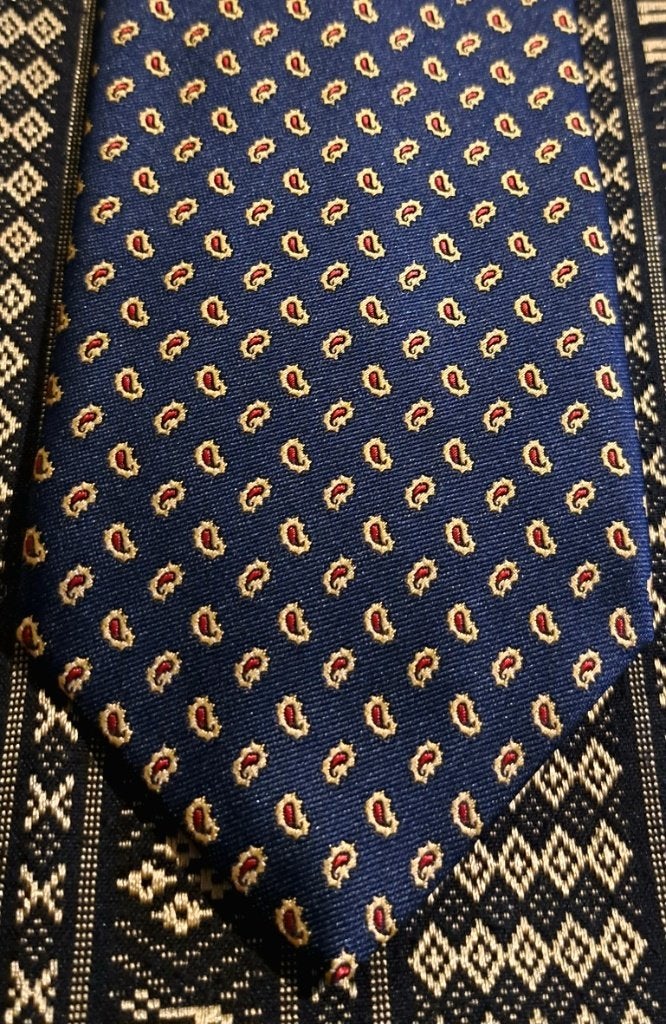 Stropdas blauw met Paisley motief, Ophalen of Verzenden, Nieuw, Blauw