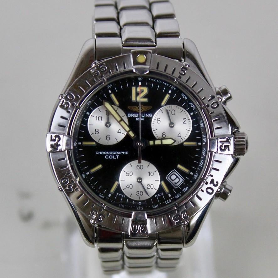 Breitling Colt Chronograph - A53035, Staal, Gebruikt, Staal, Breitling