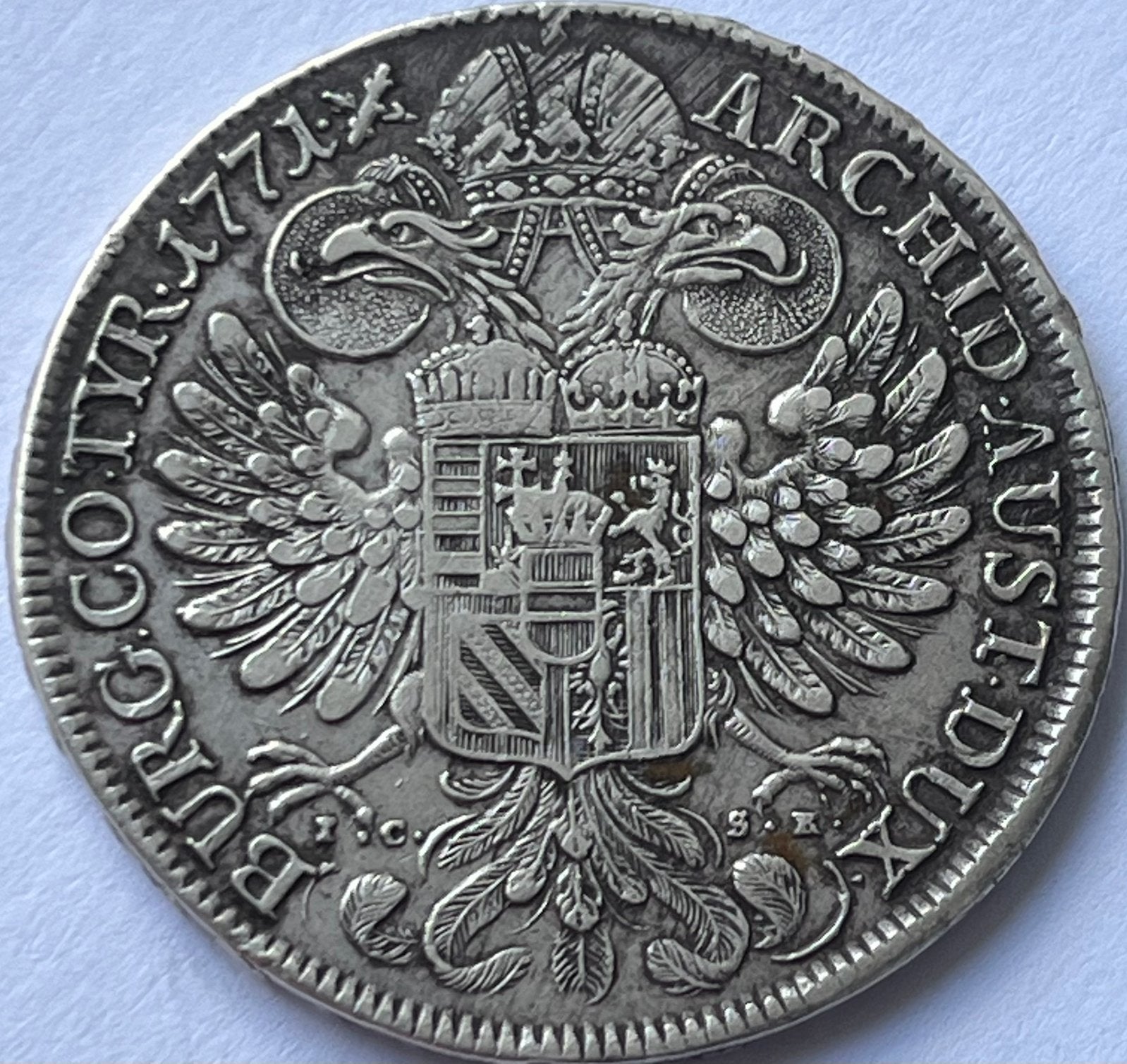 Tirol zeldzame thaler 1771 Maria Theresia, Ophalen of Verzenden, Duitsland, Losse munt, Zilver