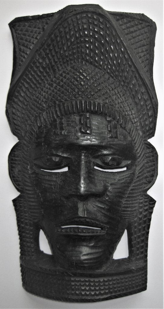 Masker Afrika Nigeria (Ebbenhout) Jaren '70, Houtsnijwerk, Ophalen of Verzenden, Hout, Afrika