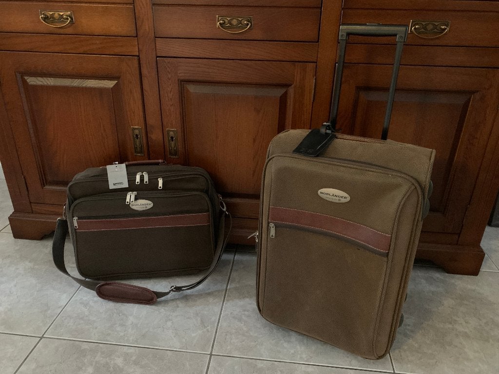 Norländer Voyager koffer/trolley met bijpassende laptop-tas, Sieraden, Tassen en Uiterlijk, Uitschuifbare handgreep, 50 tot 60 cm