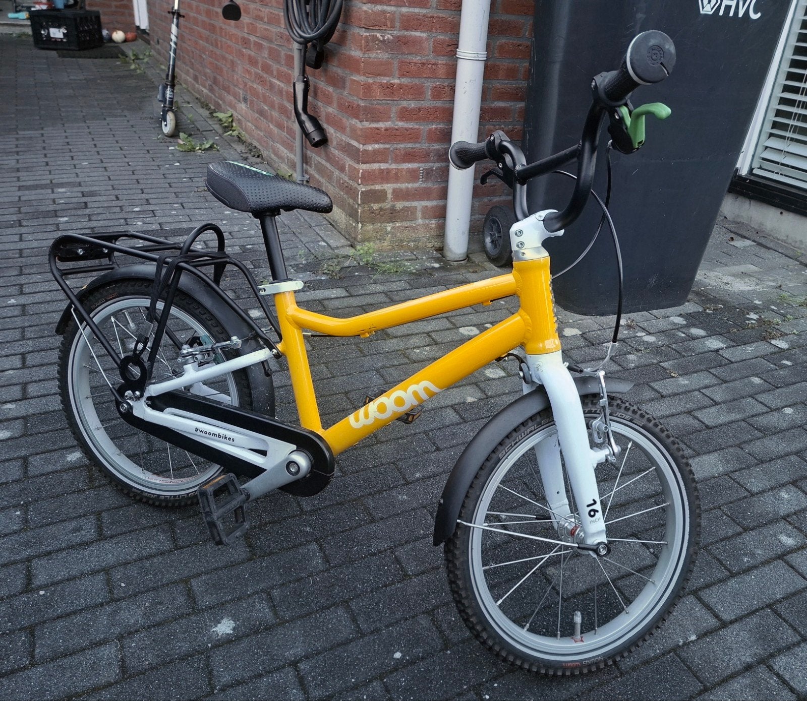 Woom 3  kinderfiets geel 16 inch compleet, Ophalen, Gebruikt, 16 tot 20 inch, Woom