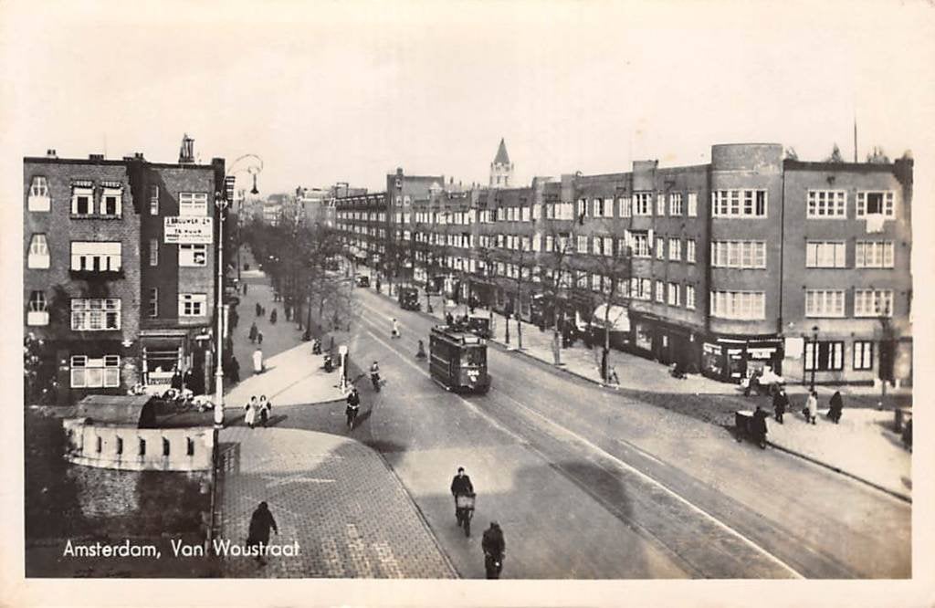 Amsterdam Van Woustraat met tram 1920, Verzenden, Voor 1920, Gelopen, Noord-Holland