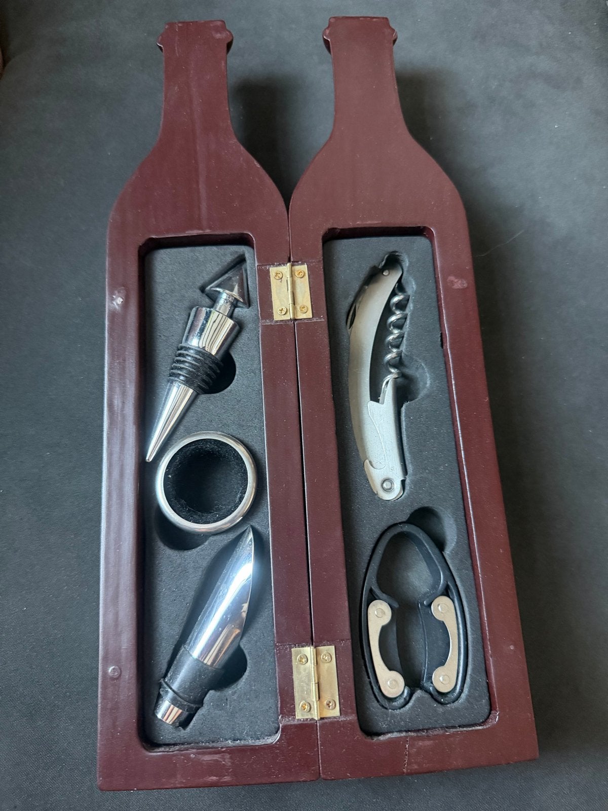 Wijnfles vormige wijnaccessoires set, Gebruikt, Ophalen of Verzenden, Minder dan 5 flessen, 5 – 50