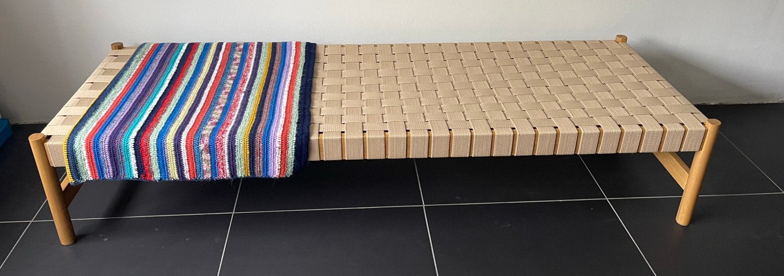 Daybed bank ibiza stijl tuinbank LEUK!!, Huis en Inrichting, Ophalen, Eenpersoons, Zo goed als nieuw, Rechte bank