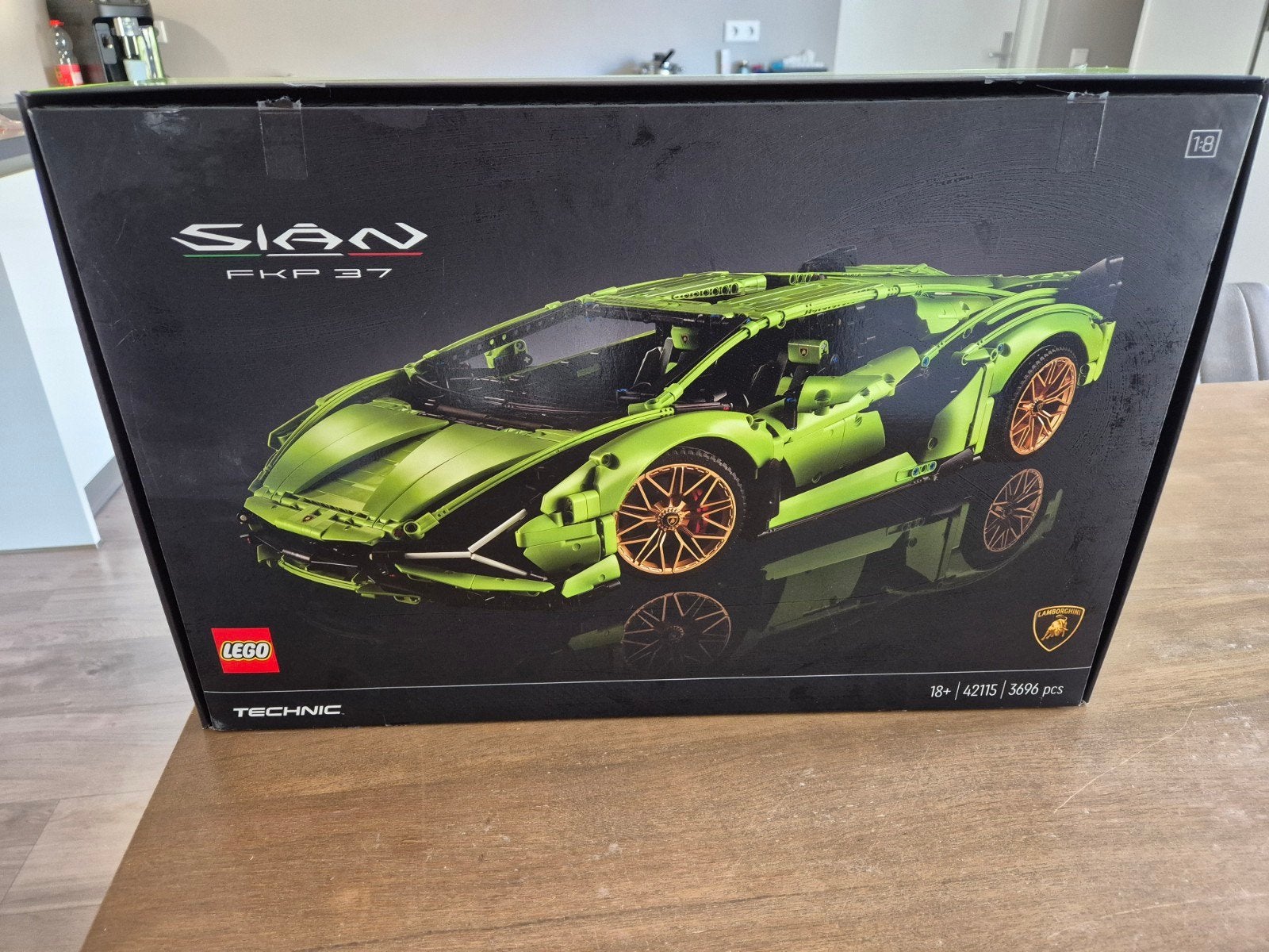 Lego Technic Lamborghini Sián FKP 37 set (nummer 42115), Ophalen of Verzenden, Zo goed als nieuw, 1:5 t/m 1:8, Auto