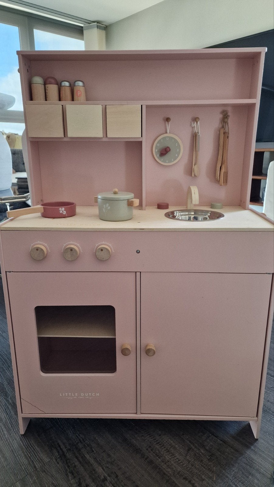 Little Dutch Houten Speelkeuken - Roze, Ophalen of Verzenden, Zo goed als nieuw, Hout, Speelkeuken
