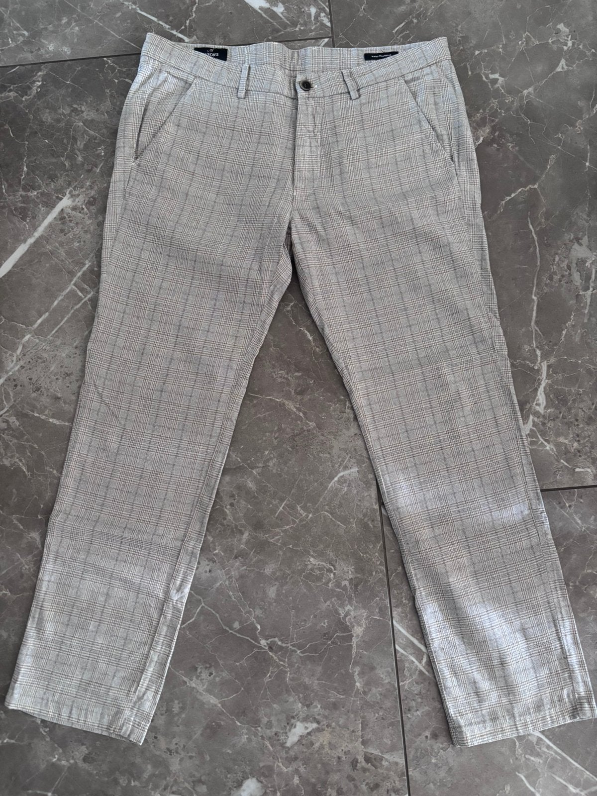 Chino broek merk Masons, blauw maat 38/32, zo goed als nieuw, Kleding | Dames, Blauw, Maat 46/48 (XL) of groter, Nieuw, Ophalen of Verzenden