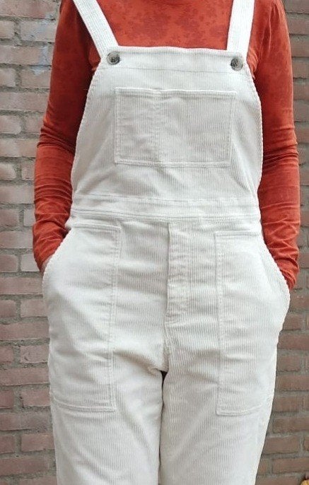 & Other Stories ecru ribfluweel stretch tuinbroek mt 40, Kleding | Dames, Overige kleuren, & Other Stories, Zo goed als nieuw