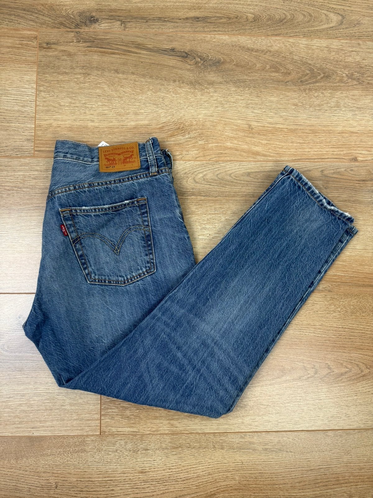 Levi’s Jeans 501 CT Blauw W32 L32, Verzenden, Zo goed als nieuw, Blauw, W32 (confectie 46) of kleiner