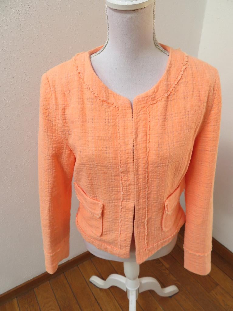 A98 COMMA kort colbert jasje pastel oranje maat 40, Maat 38/40 (M), Ophalen of Verzenden, Zo goed als nieuw, COMMA