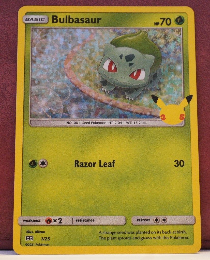 Bulbasaur Holo 1/25 McDonald's Collection 25th Anniversary, Verzenden, Nieuw, Losse kaart
