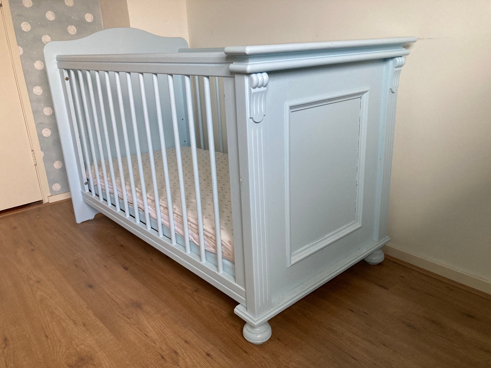 Complete blauwe babykamer, massief hout, Kinderen en Baby's, Kinderkamer | Complete kinderkamers, Ophalen, Gebruikt, Jongetje of Meisje
