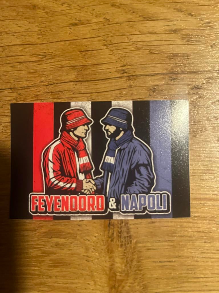 Feyenoord & Napoli Sticker - Voetbal Fan Item, Ophalen of Verzenden, Nieuw, Feyenoord, Poster, Plaatje of Sticker
