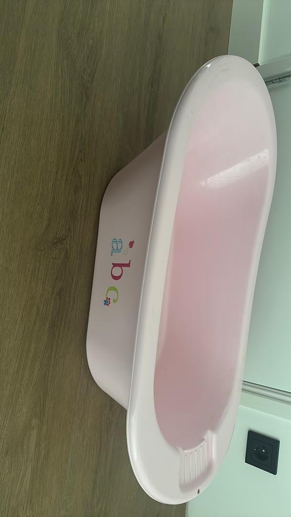 Roze babybadje met ABC-opdruk, Kinderen en Baby's, Badjes en Verzorging, Overige merken, Gebruikt, Ophalen of Verzenden, Badje