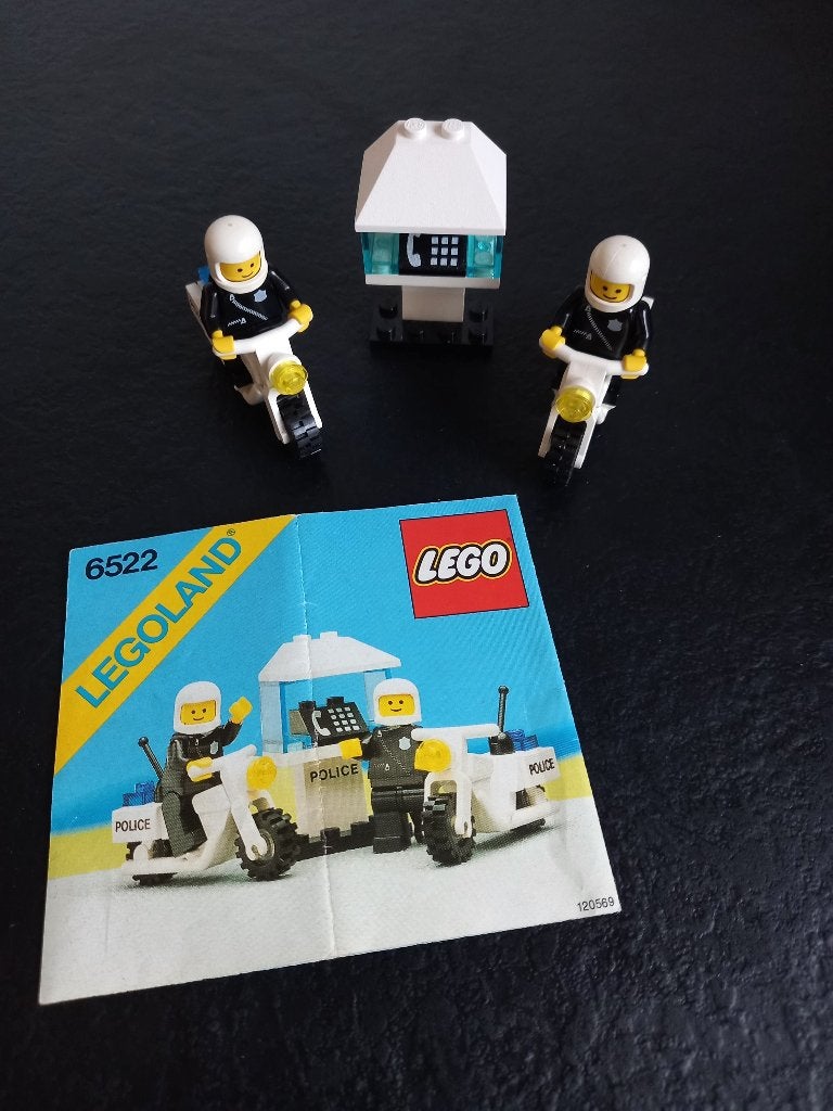 LEGO politiemotoren met telefooncel 6522 - Compleet, Gebruikt, Lego, Ophalen of Verzenden, Complete set