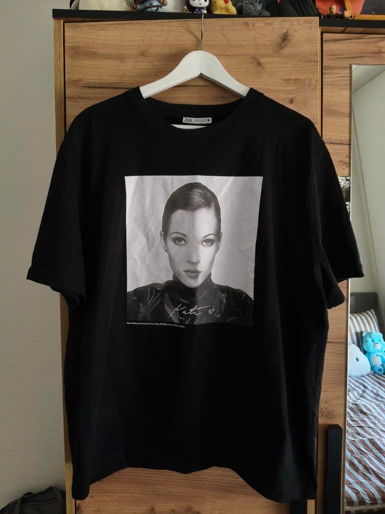 Zara Kate Moss T-shirt - Special Collection, Zara, Ophalen of Verzenden, Maat 42/44 (L), Zwart
