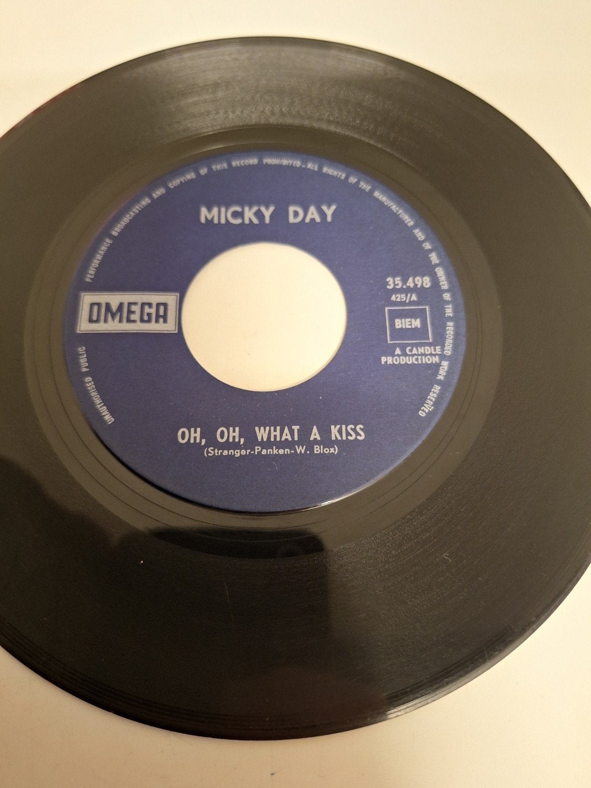 Micky Day - Oh, Oh, what a kiss, 1966., Verzenden, 7 inch, Pop