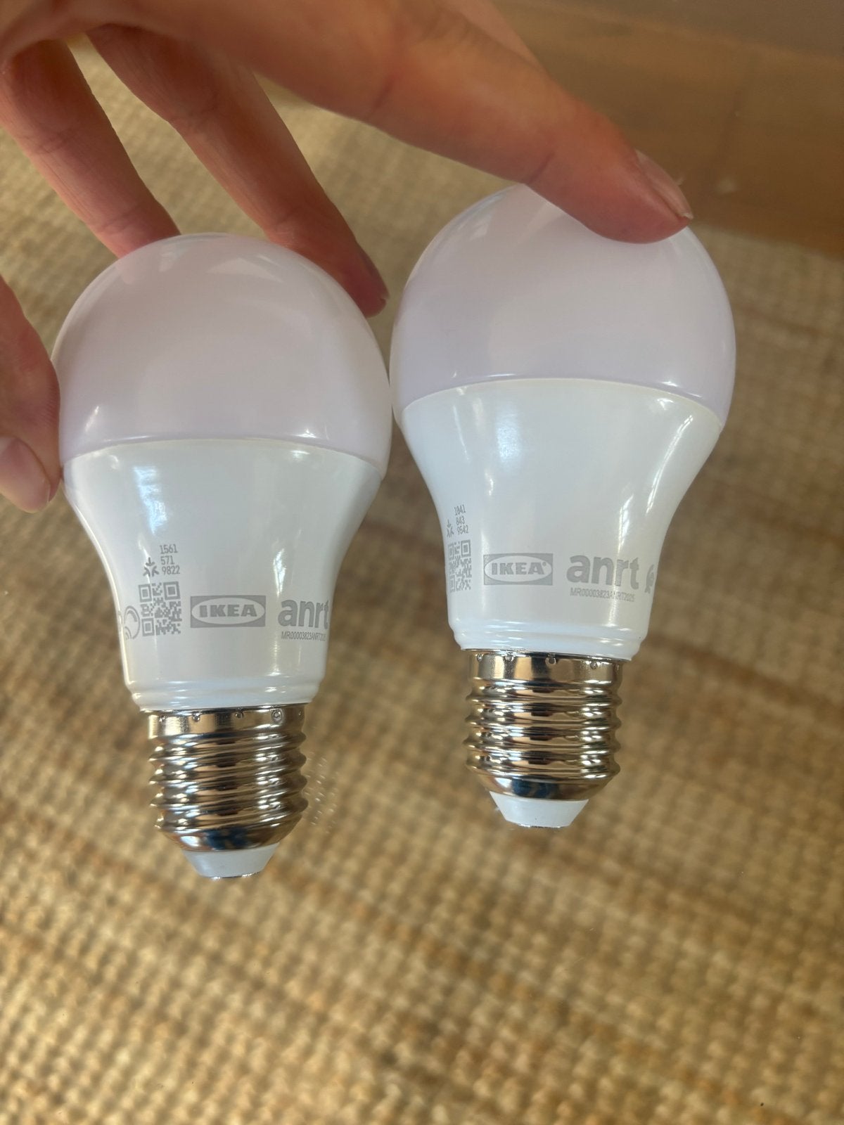 IKEA Kajplats 2 stukE27 Smart LED Lampen - Dimbaar, Geel-Wit, Huis en Inrichting, Ophalen of Verzenden, Nieuw, E27 (groot), Led-lamp