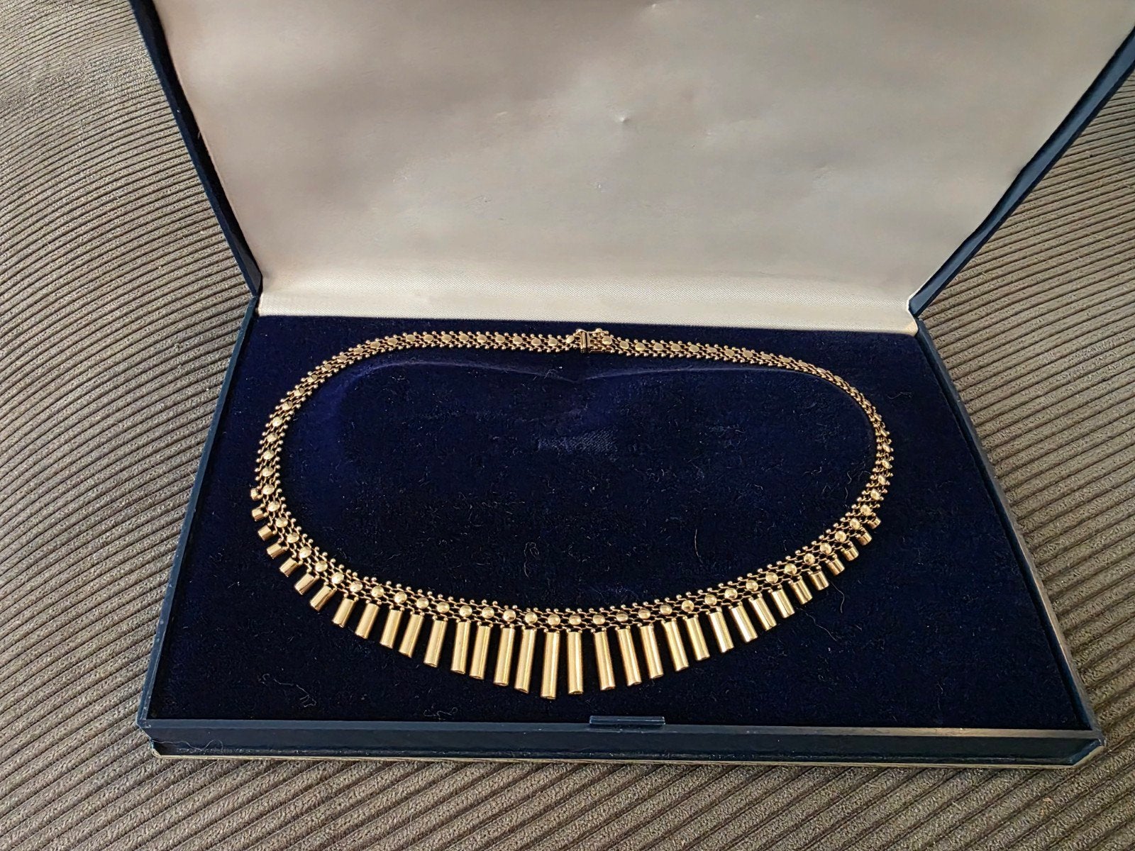 vintage 14 karaat gouden ketting, Ophalen, Zo goed als nieuw, Goud, Goud