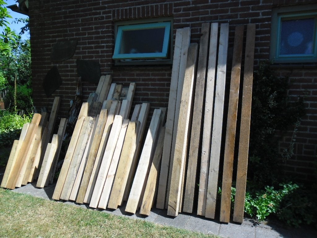 balken(balkjes) totaal 56 stuks zie omschrijving, Ophalen, Zo goed als nieuw, 50 mm of meer, Balk