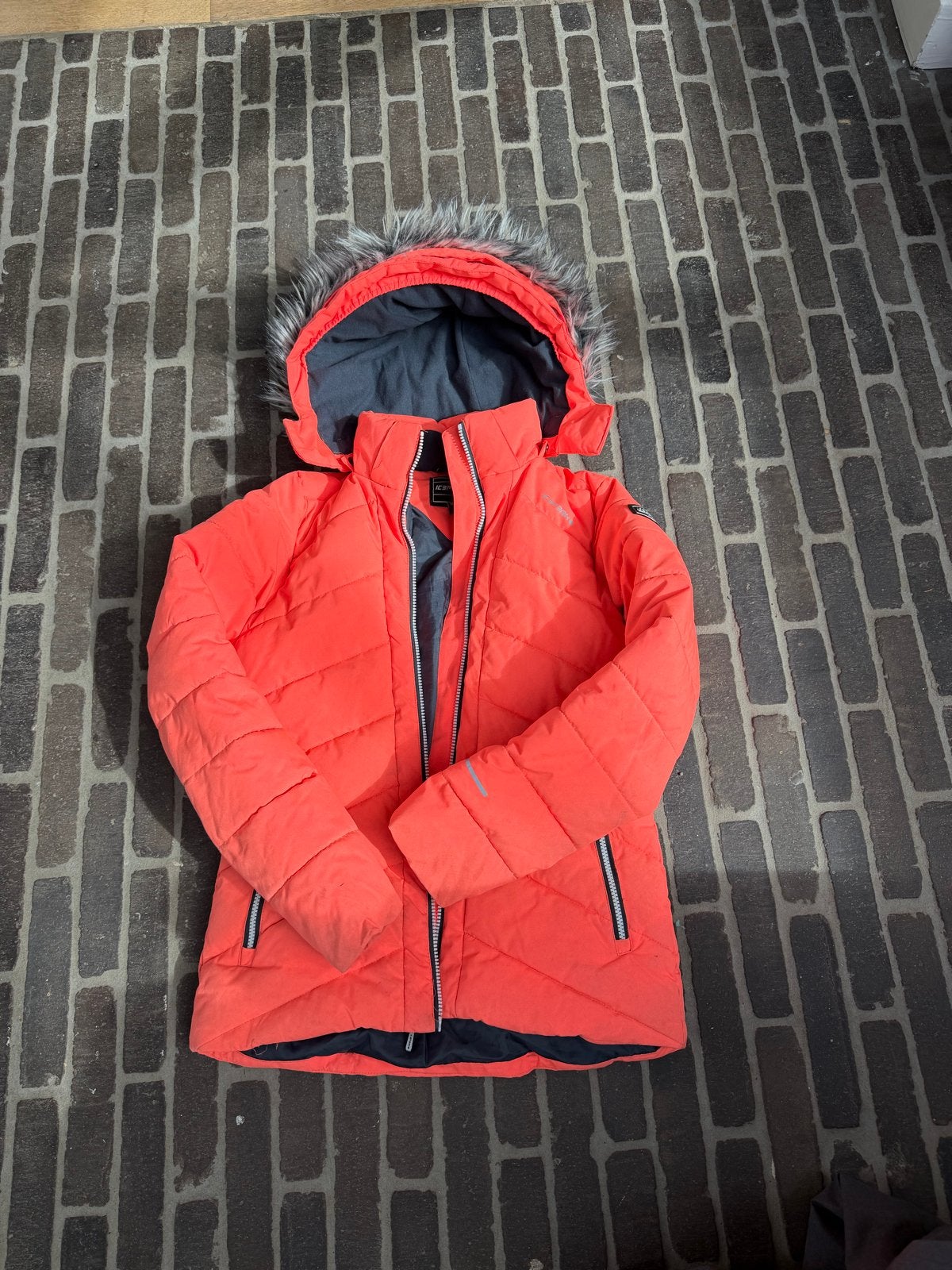 Icepeak winterjas maat 164 met afneembare capuchon, Ophalen of Verzenden, Gedragen, Maat 34 (XS) of kleiner, Oranje
