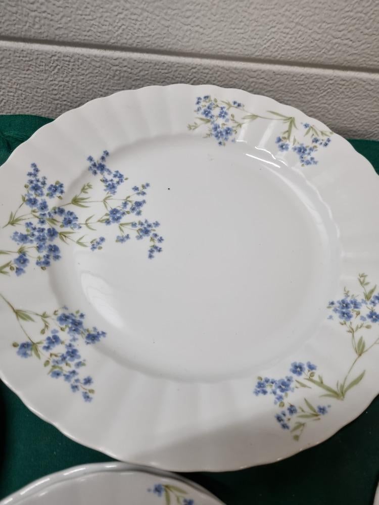gebaksstel met blauwe vergeet mij nietjes, Huis en Inrichting, Keuken | Servies, Ophalen of Verzenden, 'T Olde Gre-j, Info@toldegrej.nl