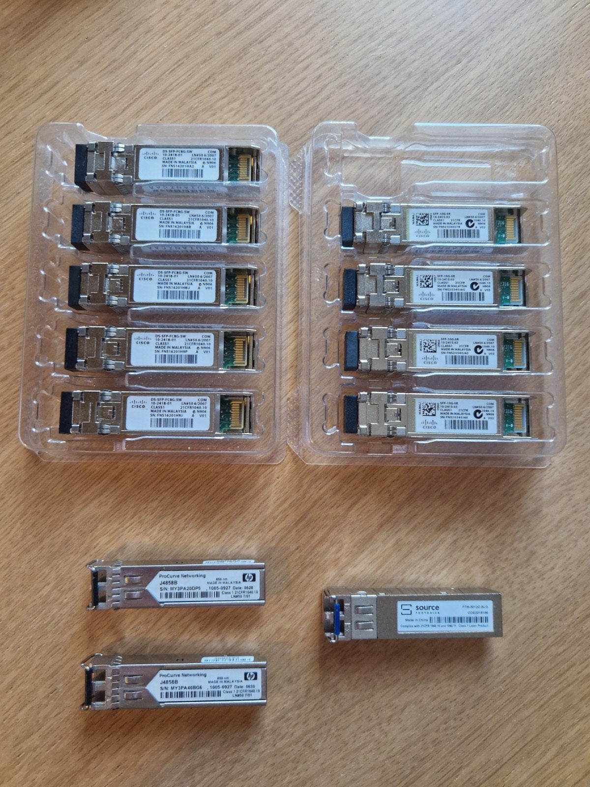 Verschillende SFP's te koop t.e.a.b., Computers en Software, Verzenden, Gebruikt